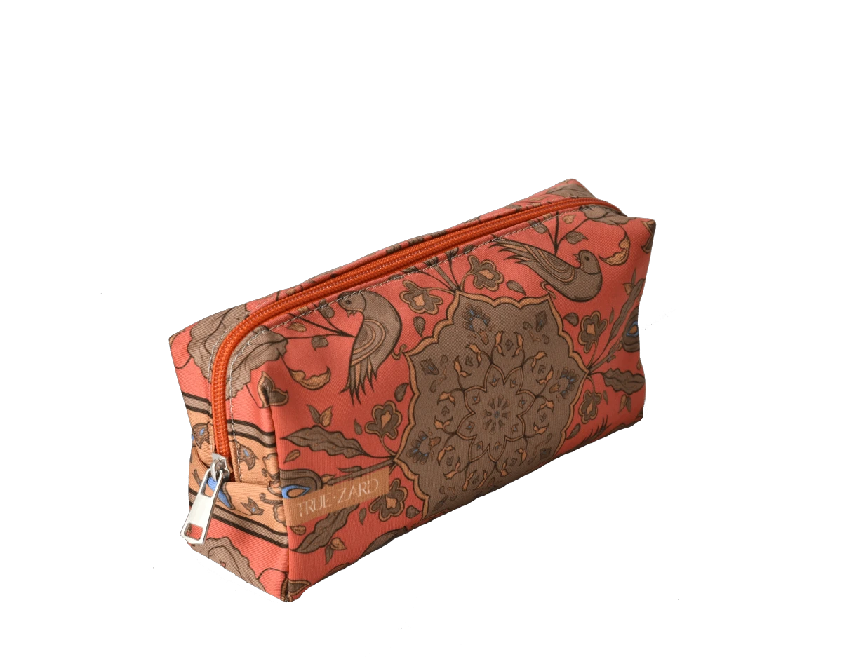 Պատմության գանձեր ծիրանագույն մեծ կոսմետիկ  պայուսակ